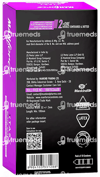 Manforce Xtasy Black Grapes Condom Pack Of 10