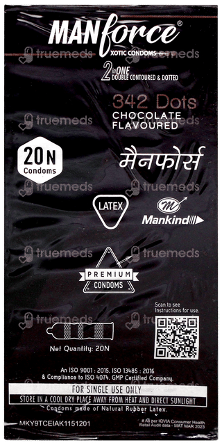 Manforce Xotic 342 Dots Chocolate Flavoured Condoms 20