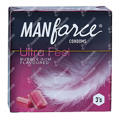 Manforce Ultra Feel Bubblegum Flavoured Condom 3