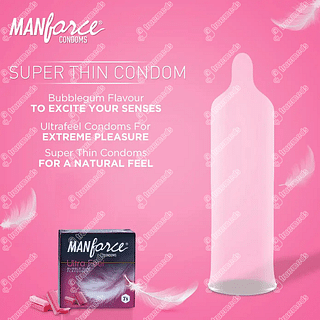 Manforce Bubblegum Condom Ultra Feel Pack Of 3