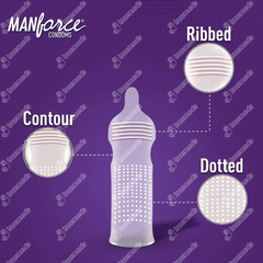 Manforce Wild 3 In One Black Grapes Flavoured Condoms 3