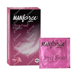 Manforce Ultra Feel Bubble Gum Flavoured Condoms 10