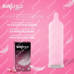 Manforce Ultra Feel Bubble Gum Flavoured Condoms 10