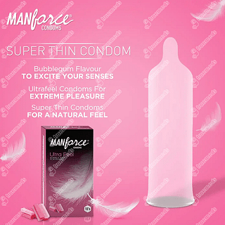 Manforce Bubblegum Condom Ultra Feel Pack Of 10