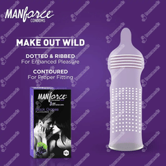 Manforce Wild 3 In One Black Grapes Flavoured Condoms 10