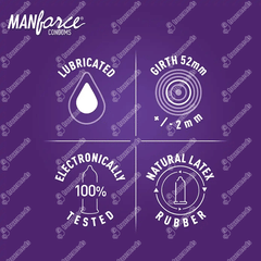 Manforce Wild 3 In One Black Grapes Flavoured Condoms 10