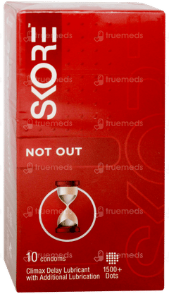 Skore Not Out 1500+ Dots Condoms 10