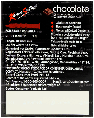 Kamasutra Dotted Chocolate Flavoured Condoms 3