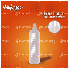 Manforce Stamina Extra Dotted Orange Flavoured Condoms 10
