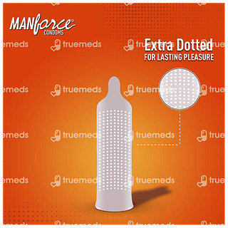 Manforce Stamina Extra Dotted Orange Flavoured Condoms 10