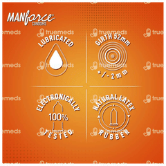 Manforce Stamina Extra Dotted Orange Flavoured Condoms 10