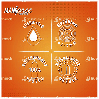 Manforce Stamina Extra Dotted Orange Flavoured Condoms 10