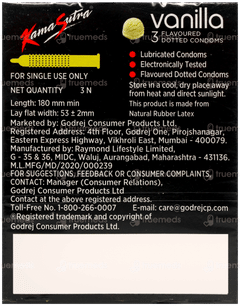 Kamasutra Vanilla Flavoured Dotted Condoms 3