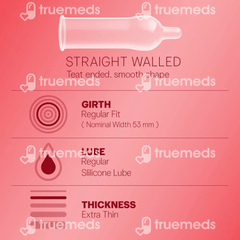 Durex Extra Thin Wild Strawberry Condoms 10