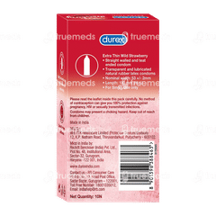 Durex Extra Thin Wild Strawberry Condoms 10