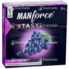 Manforce Xtasy Black Grapes Condom Pack Of 3