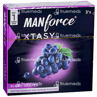 Manforce Xtasy Black Grapes Condom Pack Of 3