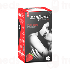 Manforce Xotic 1500 Dots Strawberry Flavoured Condoms 20