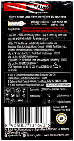 Skore Time Less Climax Delay Condoms 10