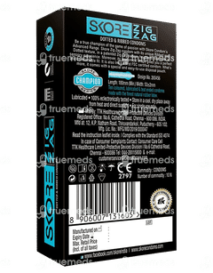 Skore Zig Zag Dotted & Ribbed Condoms 10