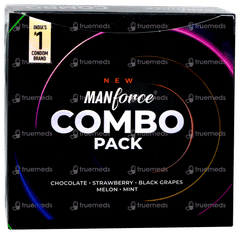 Manforce New Chocolate Strawberry Black Grapes Melon Mint Combo Pack Condoms 20