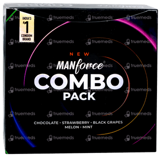 Manforce New Chocolate Strawberry Black Grapes Melon Mint Combo Pack Condoms 20