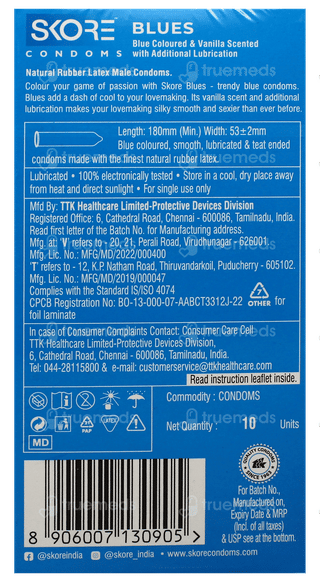 Skore Blues Condoms 10