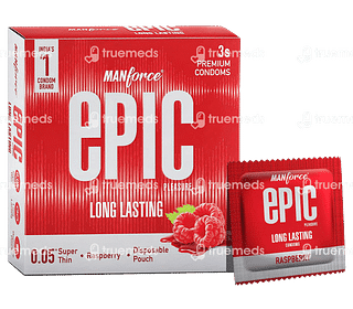 Manforce Epic Pleasure Long Lasting Raspberry Condom Pack Of 3