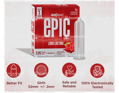 Manforce Epic Pleasure Long Lasting Raspberry Premium Condoms 3