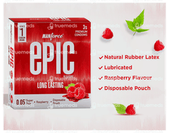 Manforce Epic Pleasure Long Lasting Raspberry Premium Condoms 3