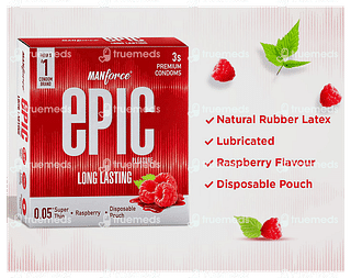 Manforce Epic Pleasure Long Lasting Raspberry Condom Pack Of 3