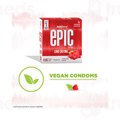 Manforce Epic Pleasure Long Lasting Raspberry Premium Condoms 3