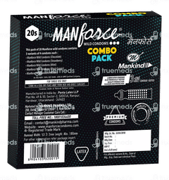 Manforce Wild Chocolate Strawberry Black Grapes Mint Melon Combo Pack Condoms 20