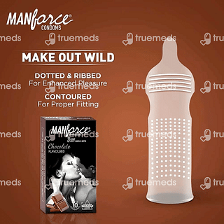 Manforce Wild 3 In 1 Chocolate Flavoured Condom Pack Of 10