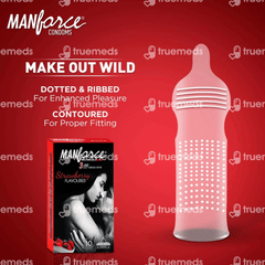 Manforce Wild 3 In One Strawberry Flavoured Condoms 10
