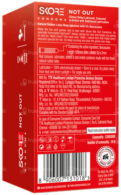 Skore Not Out Climax Delay Condoms 20