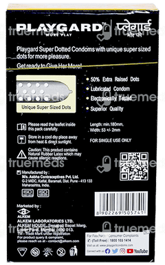 Playgard More Play Super Dotted Butterscotch Flavoured Condoms 10