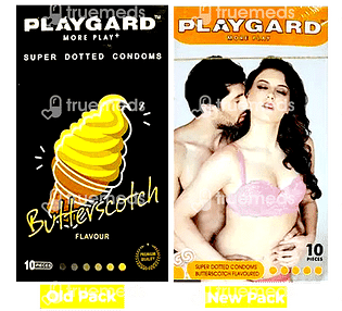 Playgard More Play Super Dotted Butterscotch Condom 10