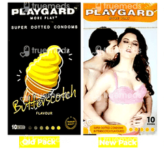 Playgard More Play Super Dotted Butterscotch Flavoured Condoms 10