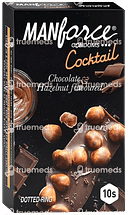 Manforce Chocolate Hazelnut Dotted Ring Cocktail Condom Pack Of 10