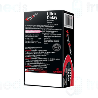Kamasutra Ultra Delay Extended Pleasure Dotted Condom 20