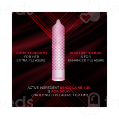 Kamasutra Ultra Delay Extended Pleasure Dotted Condom 20
