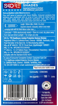 Skore Shades 1500+ Dots Condoms 10