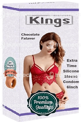 Kings Extra Time Silicon Sleeve Chocolate Condom 1