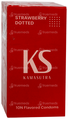 Kamasutra Dotted Strawberry Condoms 10
