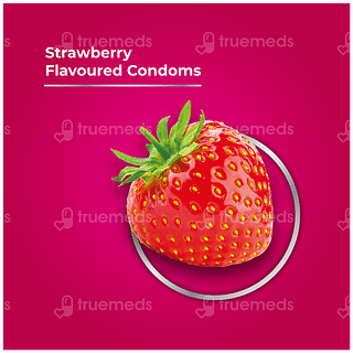 Skore Dotted And Coloured Strawberry Flavour Condom 10