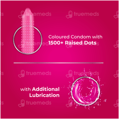 Skore 1500+ Dots Strawberry Flavoured Condoms 10