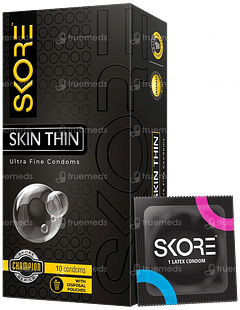 Skore Skin Thin Ultra Fine Condoms 10 Skore Skin Thin Ultra Fine Condoms 10