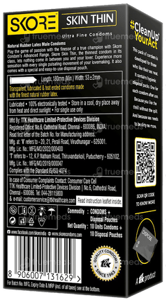 Skore Skin Thin Ultra Fine Condoms 10