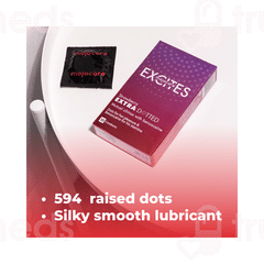 Mojocare Excites Strawberry Flavour Extra Dotted Condom 10